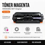 Tóner Original W9093MC con Chip para HP Color Magenta