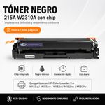 Tóner Original W2310A 215A con Chip para HP Color LaserJet Pro Color Negro