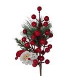 Flor Decorativa Navideña Roja de Foam y Plástico 30 cm - Presentación Surtida