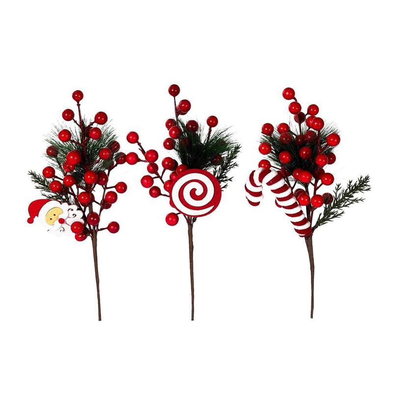 Flor Decorativa Navideña Roja de Foam y Plástico 30 cm - Presentación Surtida