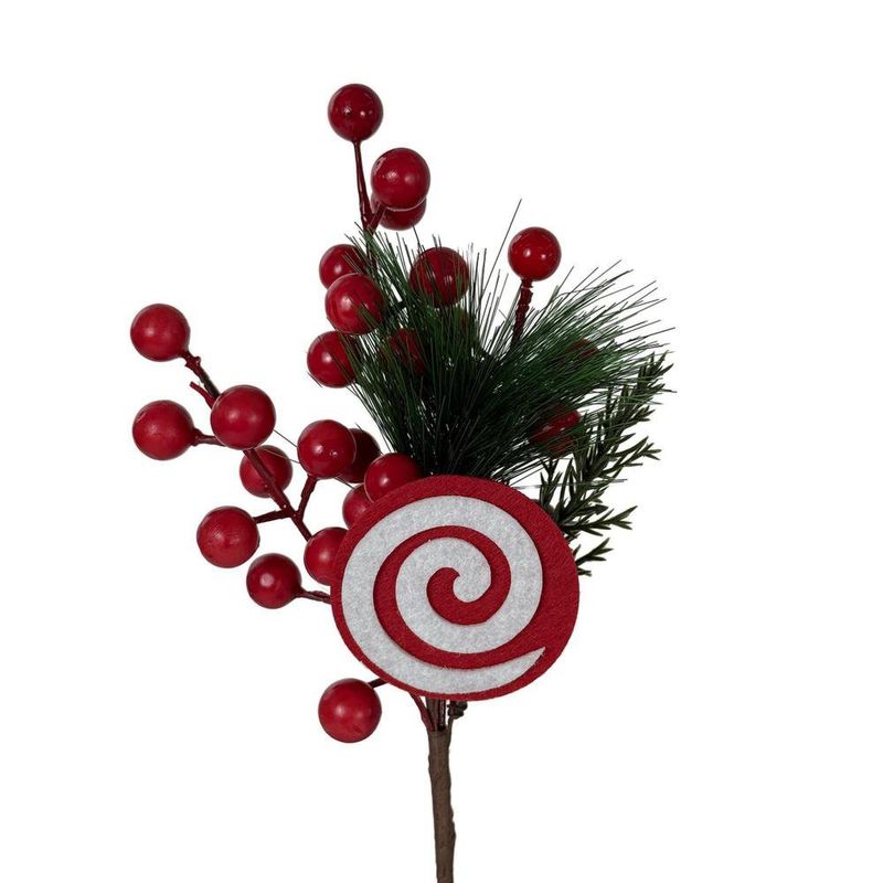 Flor Decorativa Navideña Roja de Foam y Plástico 30 cm - Presentación Surtida