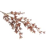 Rama Navideña de Flores de PVC con Detalles Escarchados y Tallo Largo para Arreglos 75 cm Color Cobre