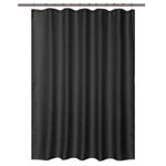 Set de Cortina para Baño con Liner y Ganchos 14 Piezas Diseño Texturizado Color Negro