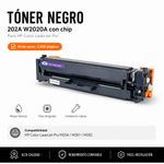 Tóner Original W2020A 202A con Chip para HP Color LaserJet Pro Color Negro