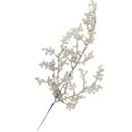 Pick Navideño Nevado con Cuentas para Arreglos de 65 Cm Color Blanco