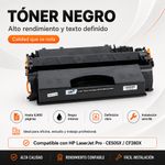 Tóner CE505X y CF280X Original Color Negro