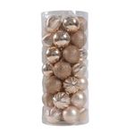 Set de 35 Esferas Navideñas de Poliestireno de 6 cm Champagne