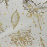 Base Cubrepie Plegable para Árbol de Navidad 50 x 70 x 25 cm Dorada y Beige
