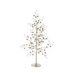 Árbol Decorativo de 45 cm Blanco y Dorado para Decoración Navideña