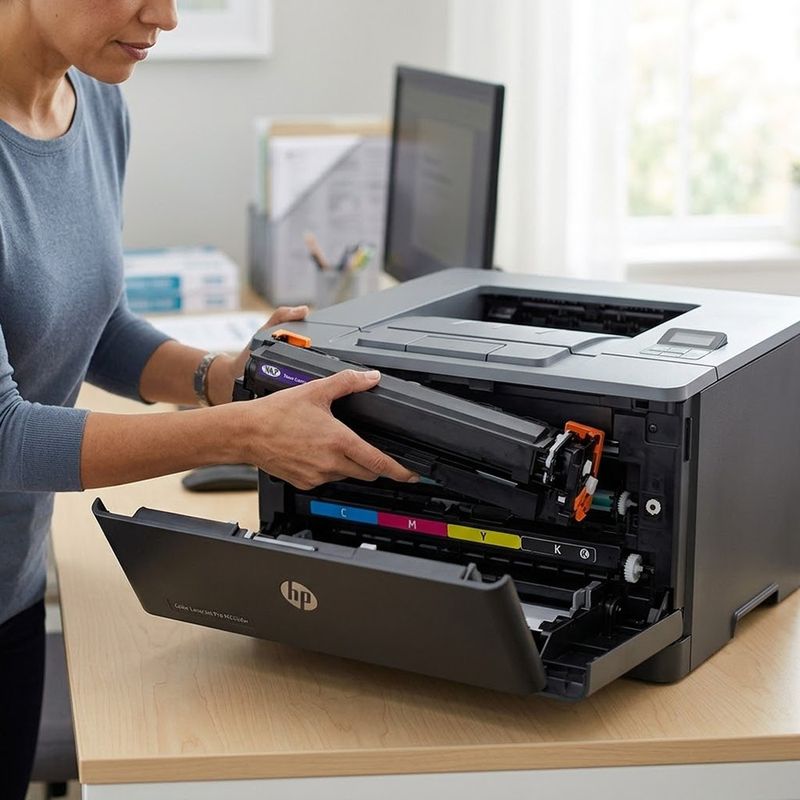 Tóner Original W2110A 206A con Chip para HP Color LaserJet Pro Color Negro