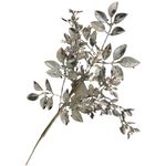 Rama Navideña de Hojas Mixtas con Cuentas para Arreglos de 47 Cm Color Champán