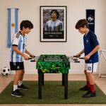 Mesa de Juegos 4 en 1 con Futillo, Ping Pong, Billar y Hockey Multicolor