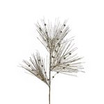 Rama Decorativa de 80 cm Dorada con Agujas y Bayas para Arreglos Navideños