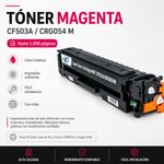 Cartucho de Tóner Láser Magenta CF503A CRG054 Compatible con Impresoras HP y Canon