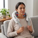 Masajeador Eléctrico para Cuello Tipo Shiatsu con Calor y Vibración Gris
