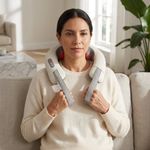 Masajeador Eléctrico para Cuello Tipo Shiatsu con Calor y Vibración Gris