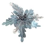 Pick Navideño de Pascua con Glitter 28 Cm Color Celeste Metálico