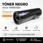 Cartucho de Tóner Láser Negro 106R03583 Compatible con Xerox VersaLink B400 y B405