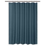 Set de Cortina para Baño con Liner y Ganchos 14 Piezas Diseño Texturizado Color Azul
