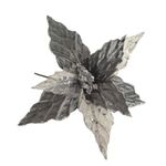 Pick Navideño de Pascua Gris con Tallo para Arreglos de 28 cm
