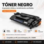 Tóner CF289A con Chip Integrado Color Negro