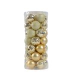Set de 35 Esferas Navideñas de Poliestireno de 6 cm Miel Dorado