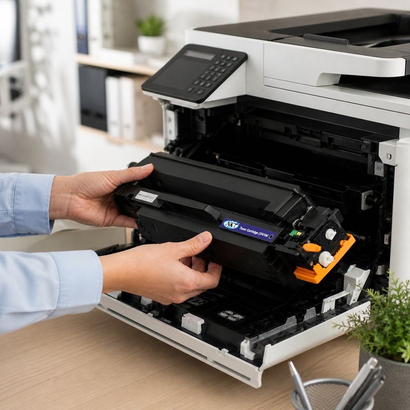 Cartucho de Tóner Láser Negro CF410X CRG-046H Compatible con Impresoras HP y Canon