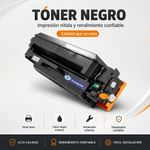 Cartucho de Tóner Láser Negro CF410X CRG-046H Compatible con Impresoras HP y Canon