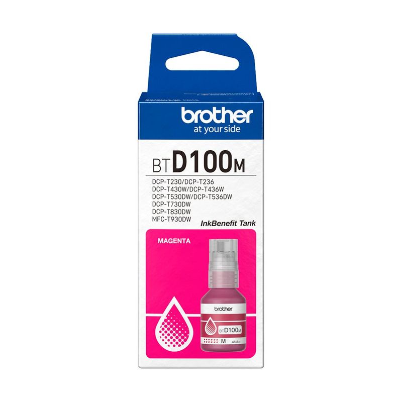 Tinta Brother BTD100M Original 48.8 ml para Impresora T230 Color Magenta