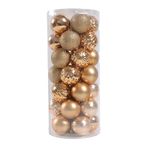 Set de 35 Esferas Navideñas de Poliestireno de 6 cm Cobre