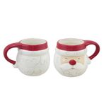 Taza de Cerámica de Dolomita 15.5 oz para Bebidas Calientes Diseño Santa Rojo