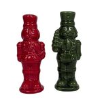 Set de 2 Cascanueces Decorativos de Cerámica Surtidos de 13.5 cm para Navidad