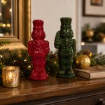 Set de 2 Cascanueces Decorativos de Cerámica Surtidos de 13.5 cm para Navidad