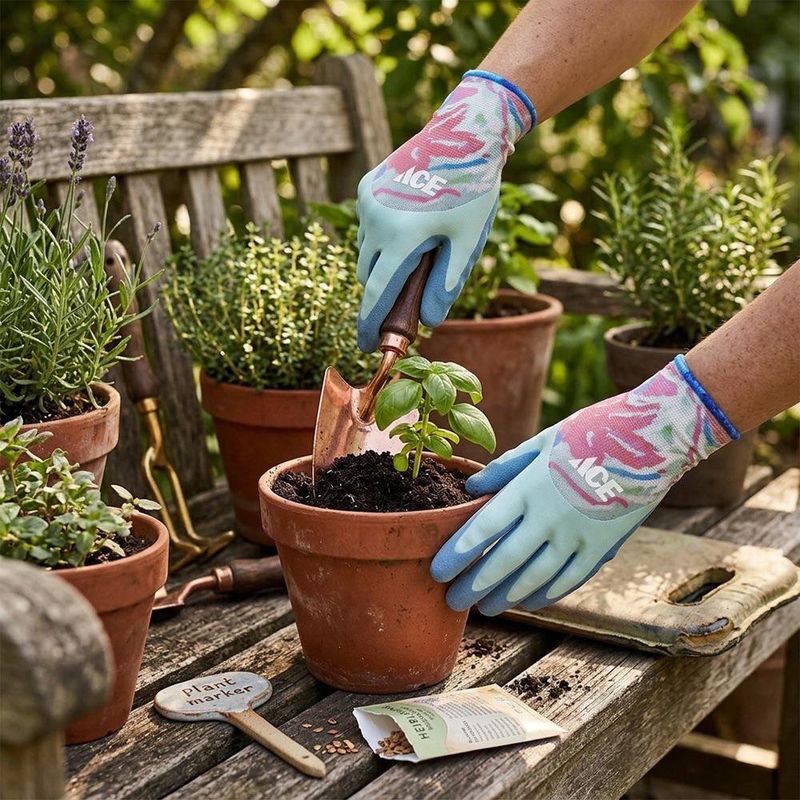 Guantes para Mujer Multicolor con Recubrimiento Antideslizante Talla M 1 Par