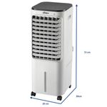 Enfriador de Aire 12 L con Control Remoto y 3 Velocidades Color Blanco