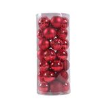 Set de 35 Esferas Navideñas de Poliestireno de 6 cm Rojo