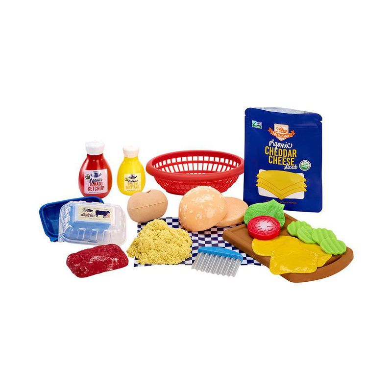 Set de Hamburguesas con Ingredientes y Accesorios de Juguete