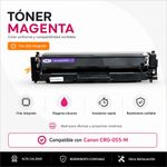 Tóner CRG055-M con Chip Integrado Color Magenta