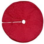 Falda para Árbol de Navidad 120 cm Roja con Estrellas Decorativas