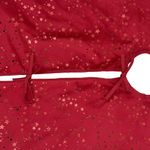 Falda para Árbol de Navidad 120 cm Roja con Estrellas Decorativas