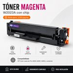 Tóner Original W2023A 202A con Chip para HP Color LaserJet Pro Color Magenta
