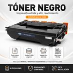 Cartucho de Tóner Láser Negro CF237A 37A Compatible con Impresoras HP LaserJet Enterprise