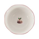 Vajilla Alegría de Porcelana 12 Piezas para Mesa Navideña Beige con Diseños Varios
