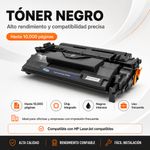 Tóner CF289X con Chip Integrado Color Negro