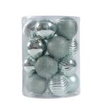 Set de 20 Esferas Navideñas de Poliestireno de 8 cm Verde Menta