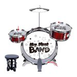 Batería Musical Infantil 7 piezas con Pedal y Banco