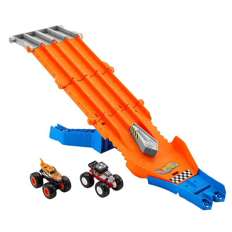 Pista Hot Wheels Con Lanzador de Carreras con 2 Vehículos