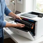 Tóner Original W2113A 206A con Chip para HP Color LaserJet Pro Color Magenta