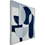 Cuadro Decorativo Abstracto Geométrico en Tonos Azules de 82 x 4.5 Cm