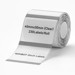 Etiqueta Térmica Transparente TT40 x 30 mm para Identificación Color Transparente